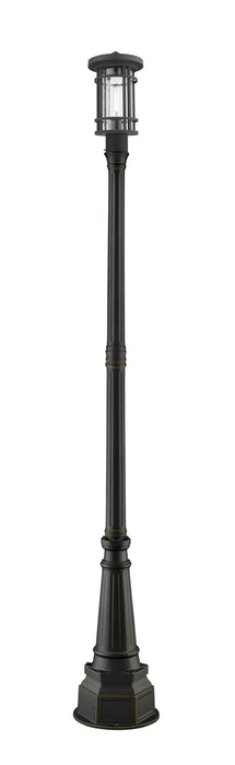 Z-Lite 570PHM-564P-ORB One Light Outdoor Post Mounted Fixture, Oil Rubbed Bronze