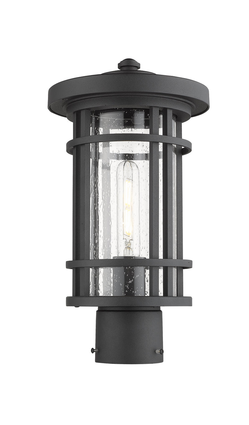Z-Lite 570PHM-BK One Light Outdoor Post Mount Fixture, Black