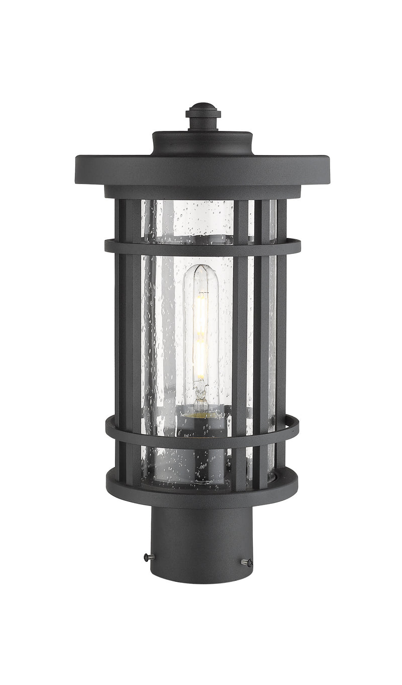 Z-Lite 570PHM-BK One Light Outdoor Post Mount Fixture, Black
