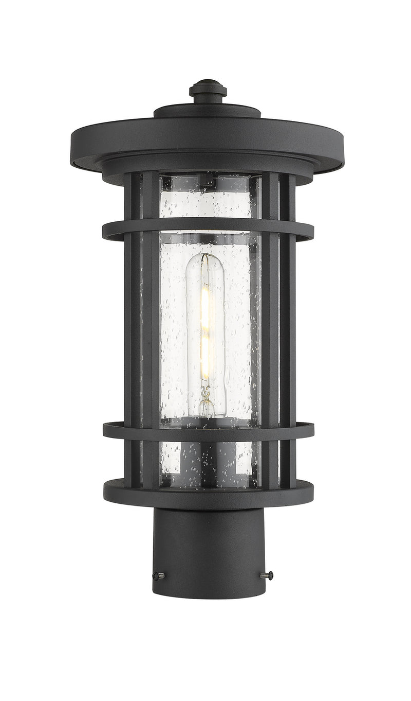 Z-Lite 570PHM-BK One Light Outdoor Post Mount Fixture, Black