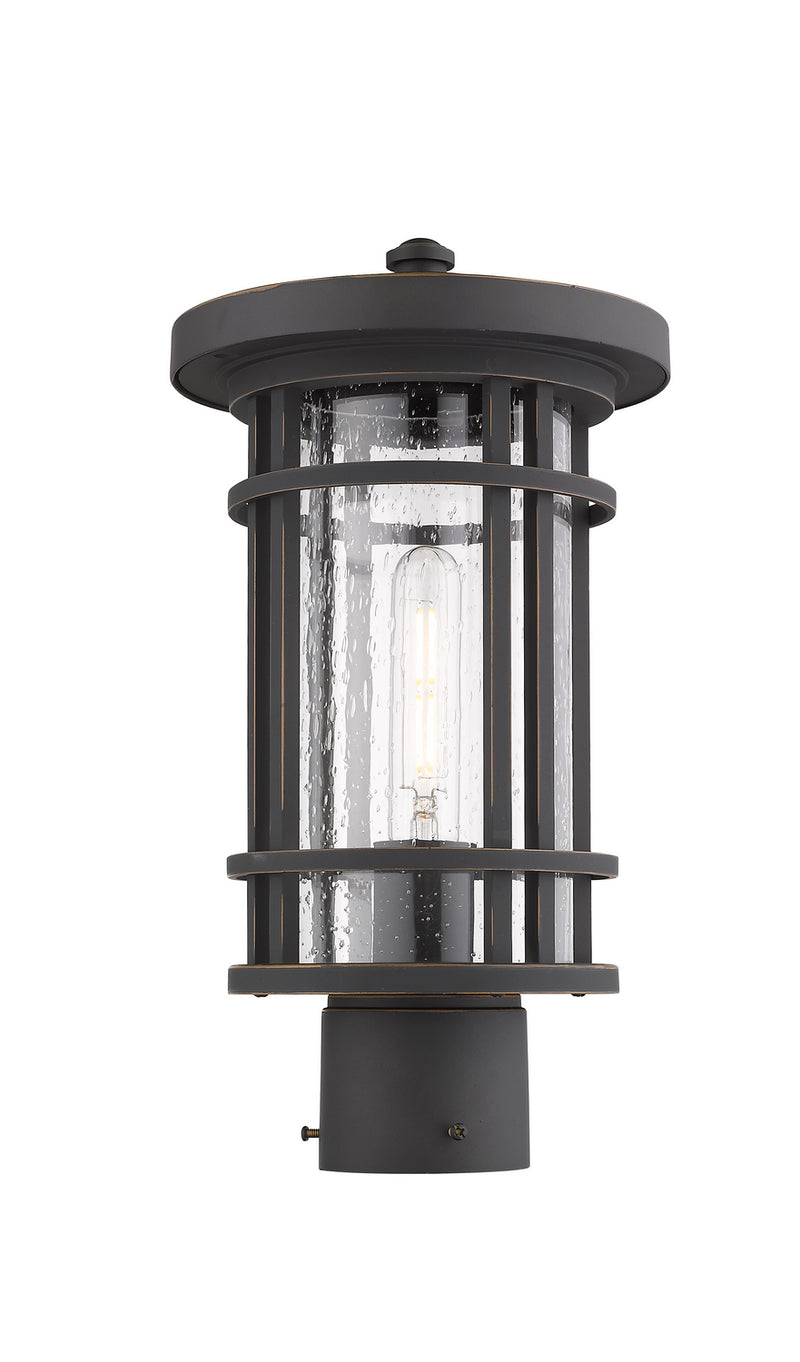 Z-Lite 570PHM-ORB One Light Outdoor Post Mount Fixture, Oil Rubbed Bronze