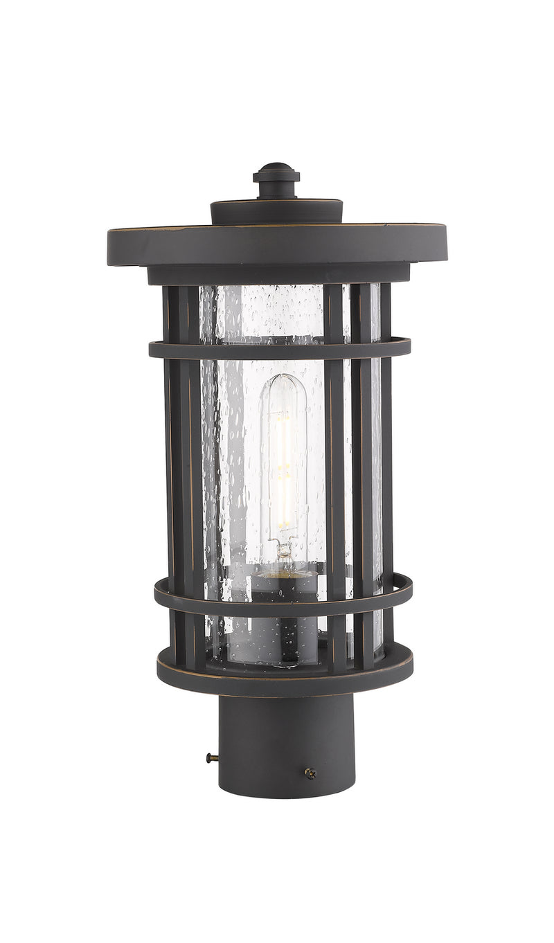 Z-Lite 570PHM-ORB One Light Outdoor Post Mount Fixture, Oil Rubbed Bronze