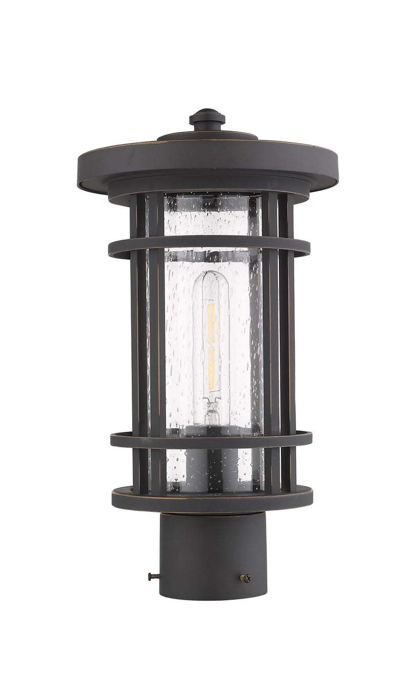 Z-Lite 570PHM-ORB One Light Outdoor Post Mount Fixture, Oil Rubbed Bronze