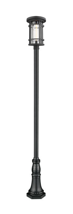 Z-Lite 570PHXL-518P-BK One Light Outdoor Post Mounted Fixture, Black