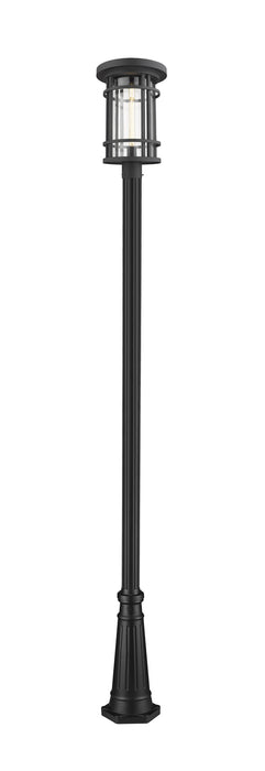 Z-Lite 570PHXL-519P-BK One Light Outdoor Post Mounted Fixture, Black