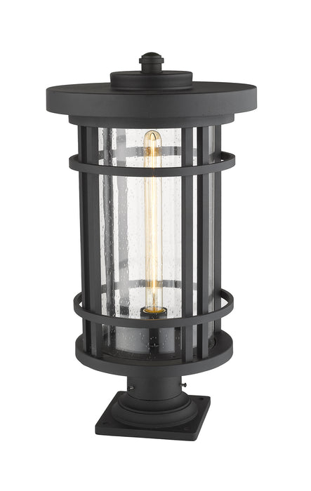 Z-Lite 570PHXL-533PM-BK One Light Outdoor Pier Mounted Fixture, Black