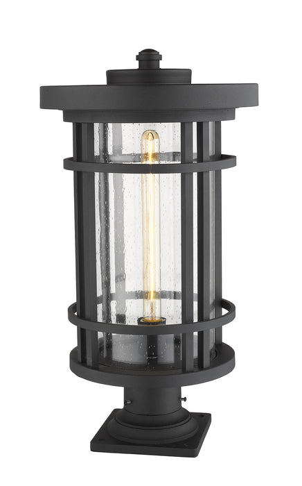 Z-Lite 570PHXL-533PM-BK One Light Outdoor Pier Mounted Fixture, Black