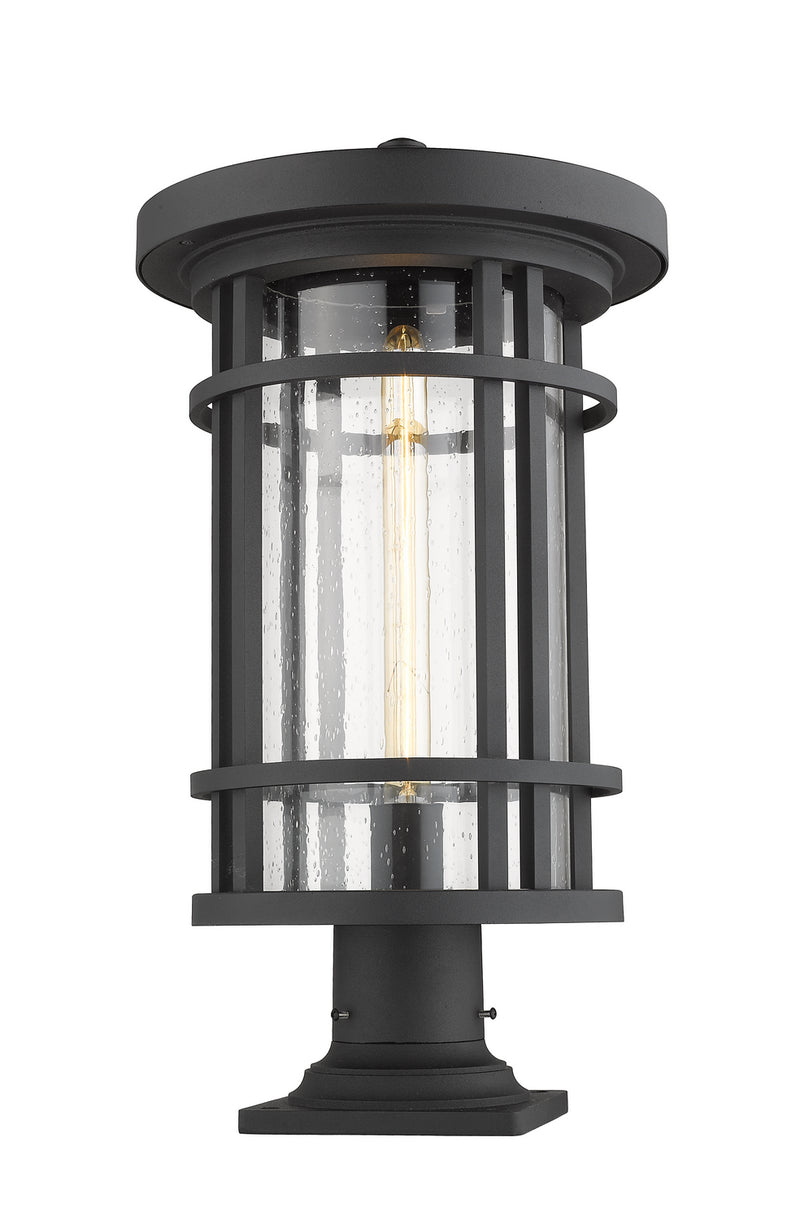 Z-Lite 570PHXL-533PM-BK One Light Outdoor Pier Mounted Fixture, Black