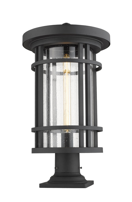 Z-Lite 570PHXL-533PM-BK One Light Outdoor Pier Mounted Fixture, Black