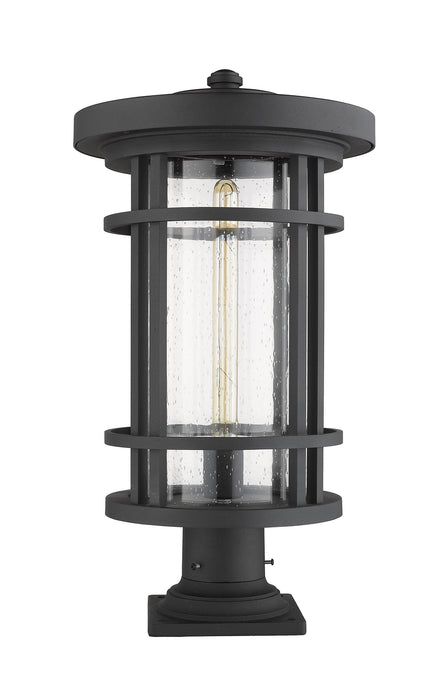 Z-Lite 570PHXL-533PM-BK One Light Outdoor Pier Mounted Fixture, Black