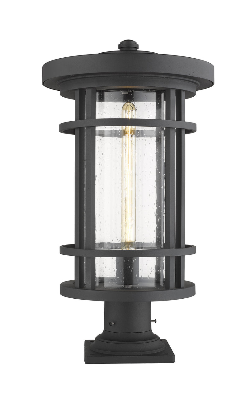 Z-Lite 570PHXL-533PM-BK One Light Outdoor Pier Mounted Fixture, Black