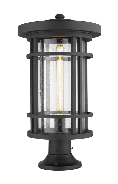 Z-Lite 570PHXL-553PM-BK One Light Outdoor Pier Mounted Fixture, Black