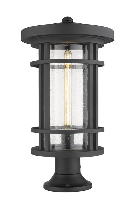 Z-Lite 570PHXL-553PM-BK One Light Outdoor Pier Mounted Fixture, Black