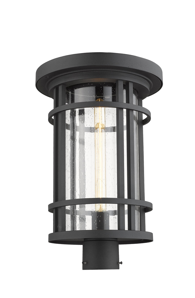 Z-Lite 570PHXL-BK One Light Outdoor Post Mount Fixture, Black