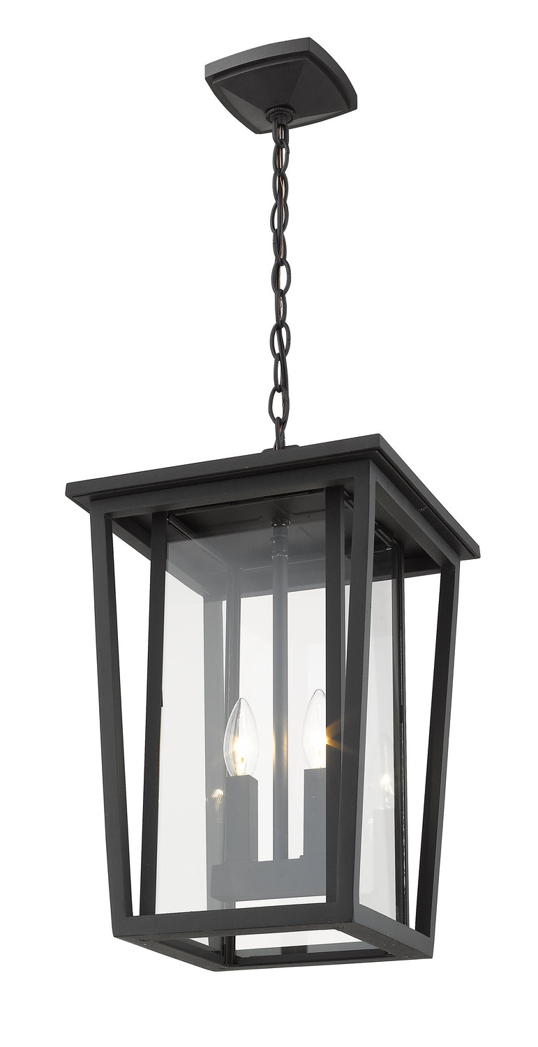 Z-Lite 571CHB-BK Two Light Outdoor Chain Mount Ceiling Fixture, Black