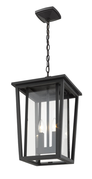 Z-Lite 571CHB-BK Two Light Outdoor Chain Mount Ceiling Fixture, Black
