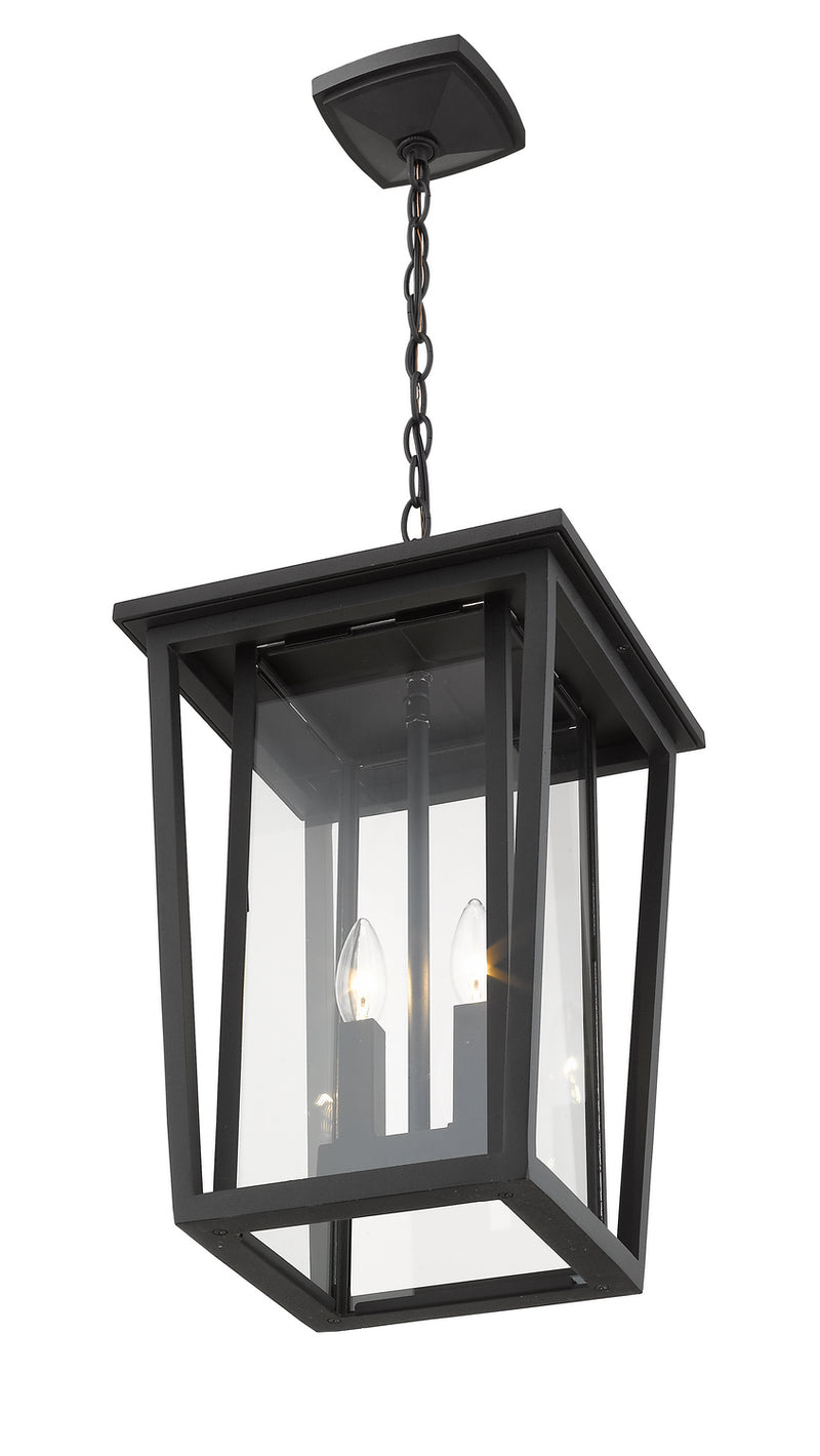 Z-Lite 571CHB-BK Two Light Outdoor Chain Mount Ceiling Fixture, Black