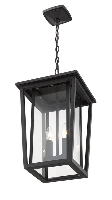 Z-Lite 571CHB-BK Two Light Outdoor Chain Mount Ceiling Fixture, Black