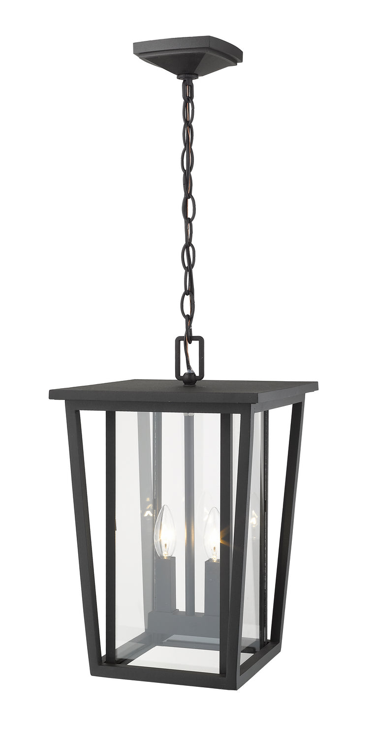 Z-Lite 571CHB-BK Two Light Outdoor Chain Mount Ceiling Fixture, Black