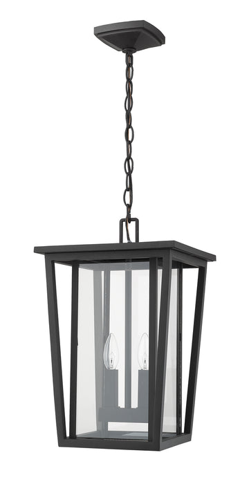 Z-Lite 571CHB-BK Two Light Outdoor Chain Mount Ceiling Fixture, Black