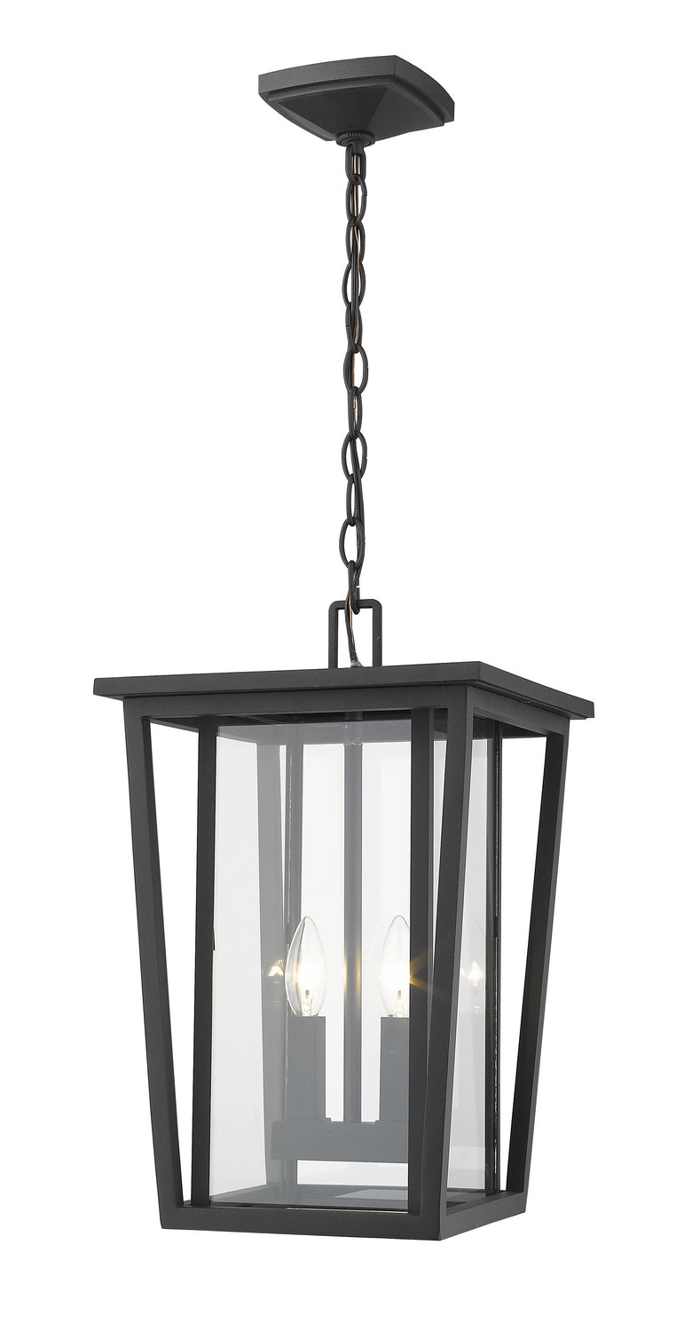 Z-Lite 571CHB-BK Two Light Outdoor Chain Mount Ceiling Fixture, Black
