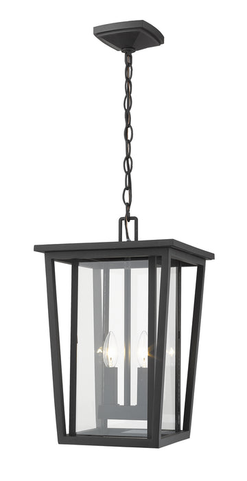 Z-Lite 571CHB-BK Two Light Outdoor Chain Mount Ceiling Fixture, Black