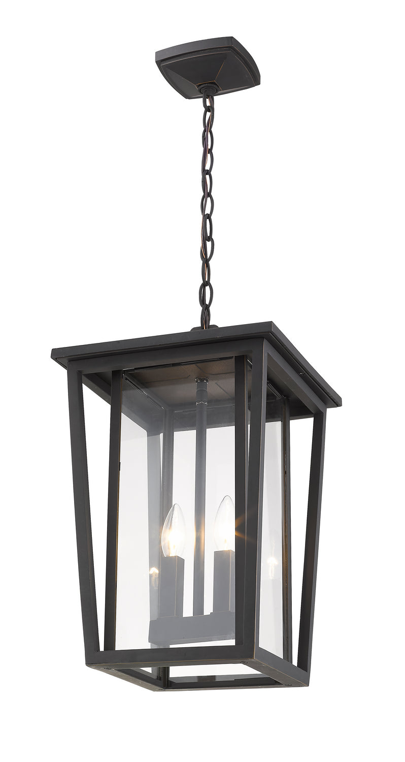 Z-Lite 571CHB-ORB Two Light Outdoor Chain Mount Ceiling Fixture, Oil Rubbed Bronze