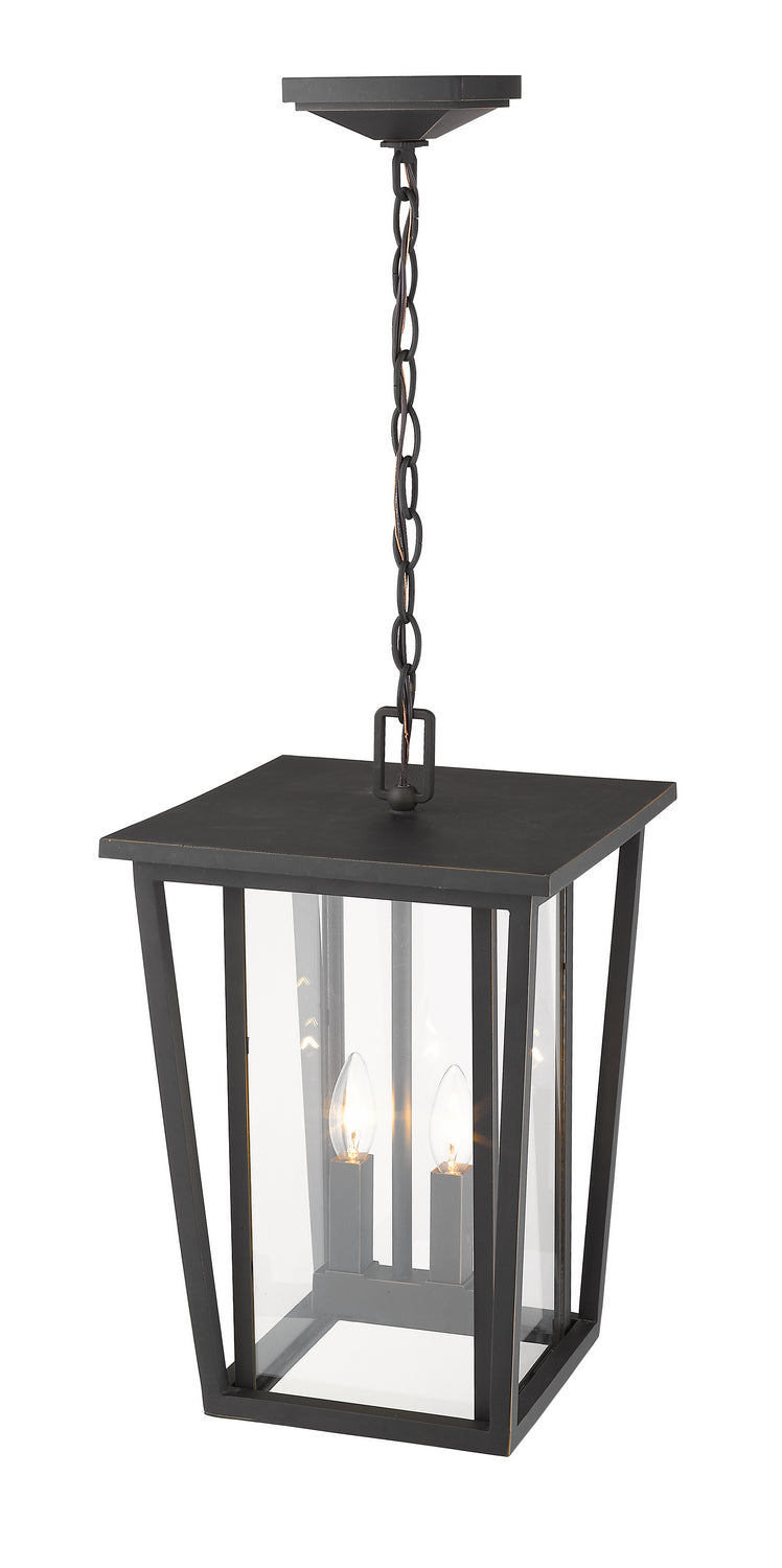 Z-Lite 571CHB-ORB Two Light Outdoor Chain Mount Ceiling Fixture, Oil Rubbed Bronze