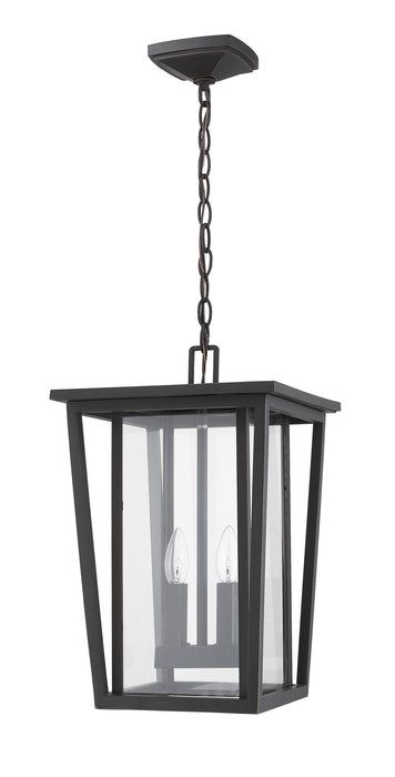 Z-Lite 571CHB-ORB Two Light Outdoor Chain Mount Ceiling Fixture, Oil Rubbed Bronze