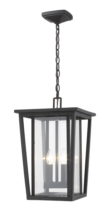 Z-Lite 571CHB-ORB Two Light Outdoor Chain Mount Ceiling Fixture, Oil Rubbed Bronze
