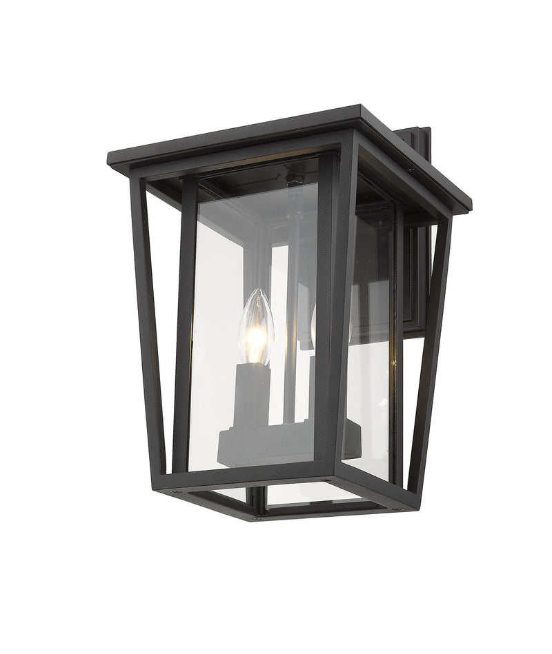 Z-Lite 571M-BK Two Light Outdoor Wall Sconce, Black