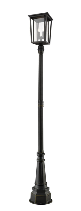 Z-Lite 571PHBR-564P-ORB Two Light Outdoor Post Mounted Fixture, Oil Rubbed Bronze