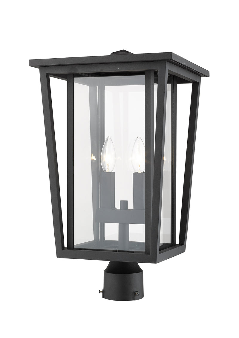Z-Lite 571PHBR-BK Two Light Outdoor Post Mount Fixture, Black
