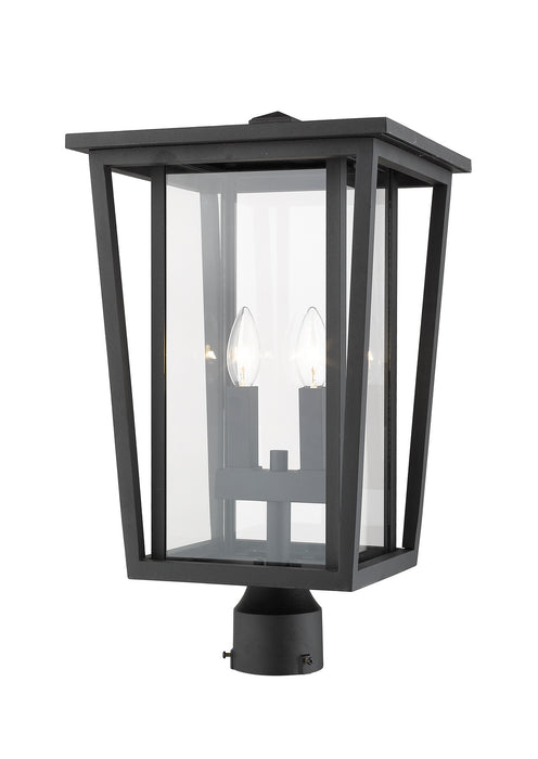 Z-Lite 571PHBR-BK Two Light Outdoor Post Mount Fixture, Black