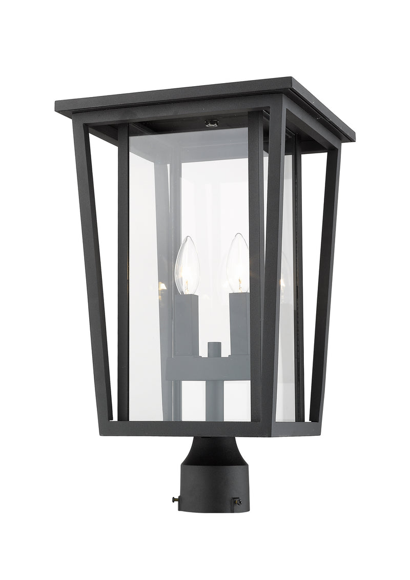 Z-Lite 571PHBR-BK Two Light Outdoor Post Mount Fixture, Black