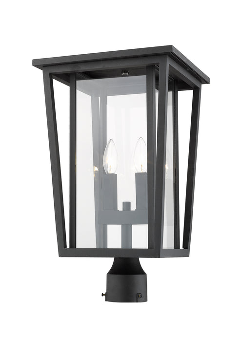 Z-Lite 571PHBR-BK Two Light Outdoor Post Mount Fixture, Black