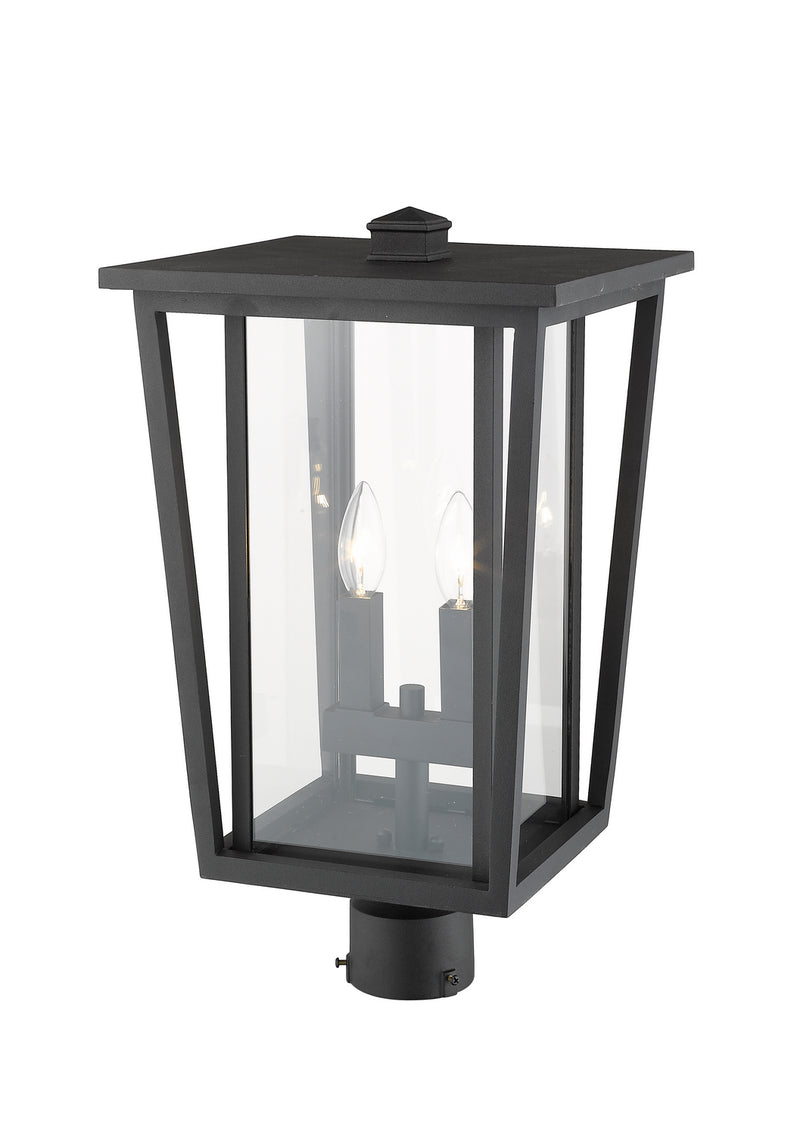 Z-Lite 571PHBR-BK Two Light Outdoor Post Mount Fixture, Black