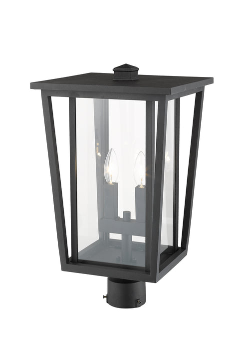 Z-Lite 571PHBR-BK Two Light Outdoor Post Mount Fixture, Black