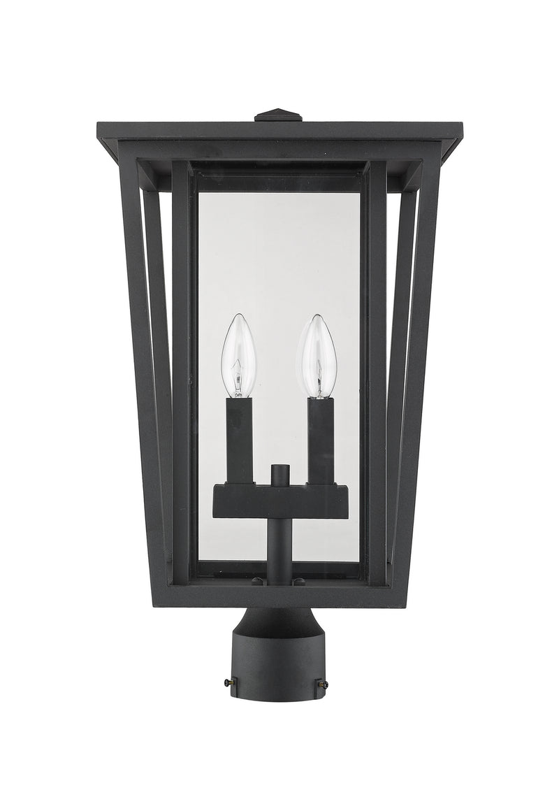 Z-Lite 571PHBR-BK Two Light Outdoor Post Mount Fixture, Black