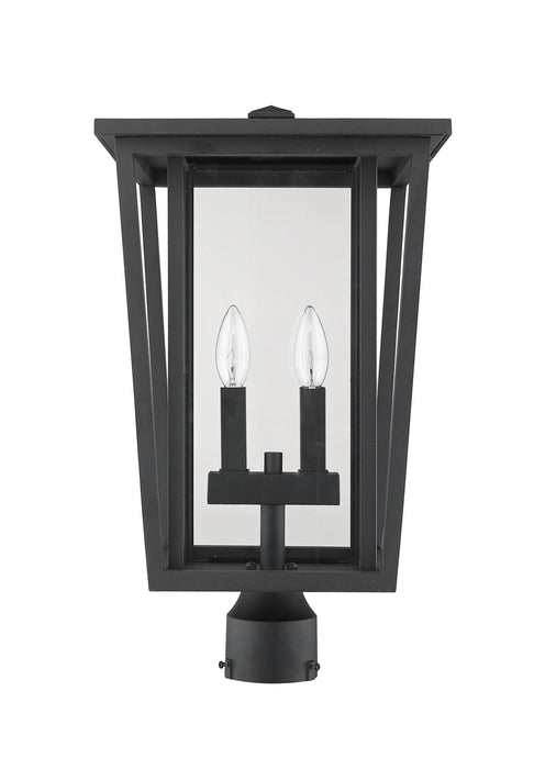 Z-Lite 571PHBR-BK Two Light Outdoor Post Mount Fixture, Black