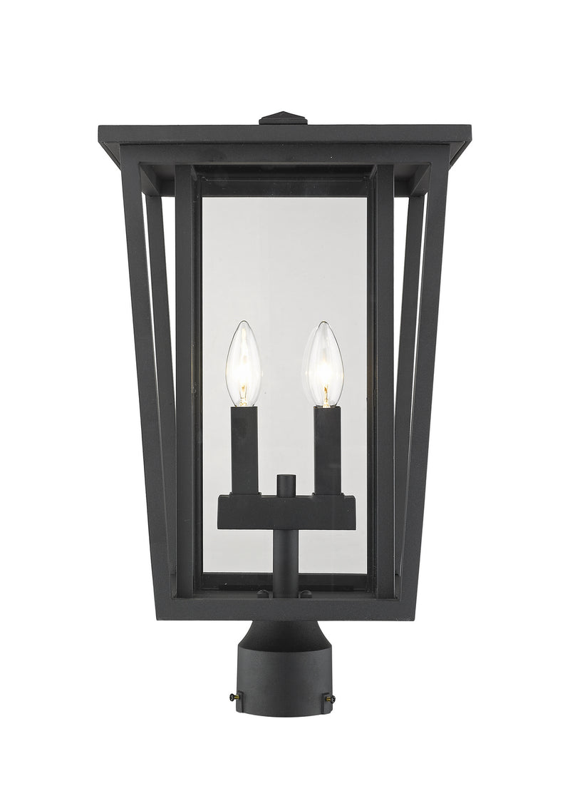 Z-Lite 571PHBR-BK Two Light Outdoor Post Mount Fixture, Black