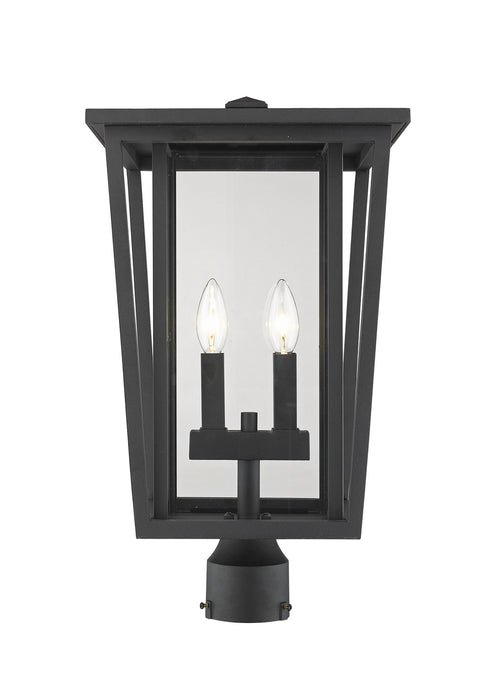 Z-Lite 571PHBR-BK Two Light Outdoor Post Mount Fixture, Black