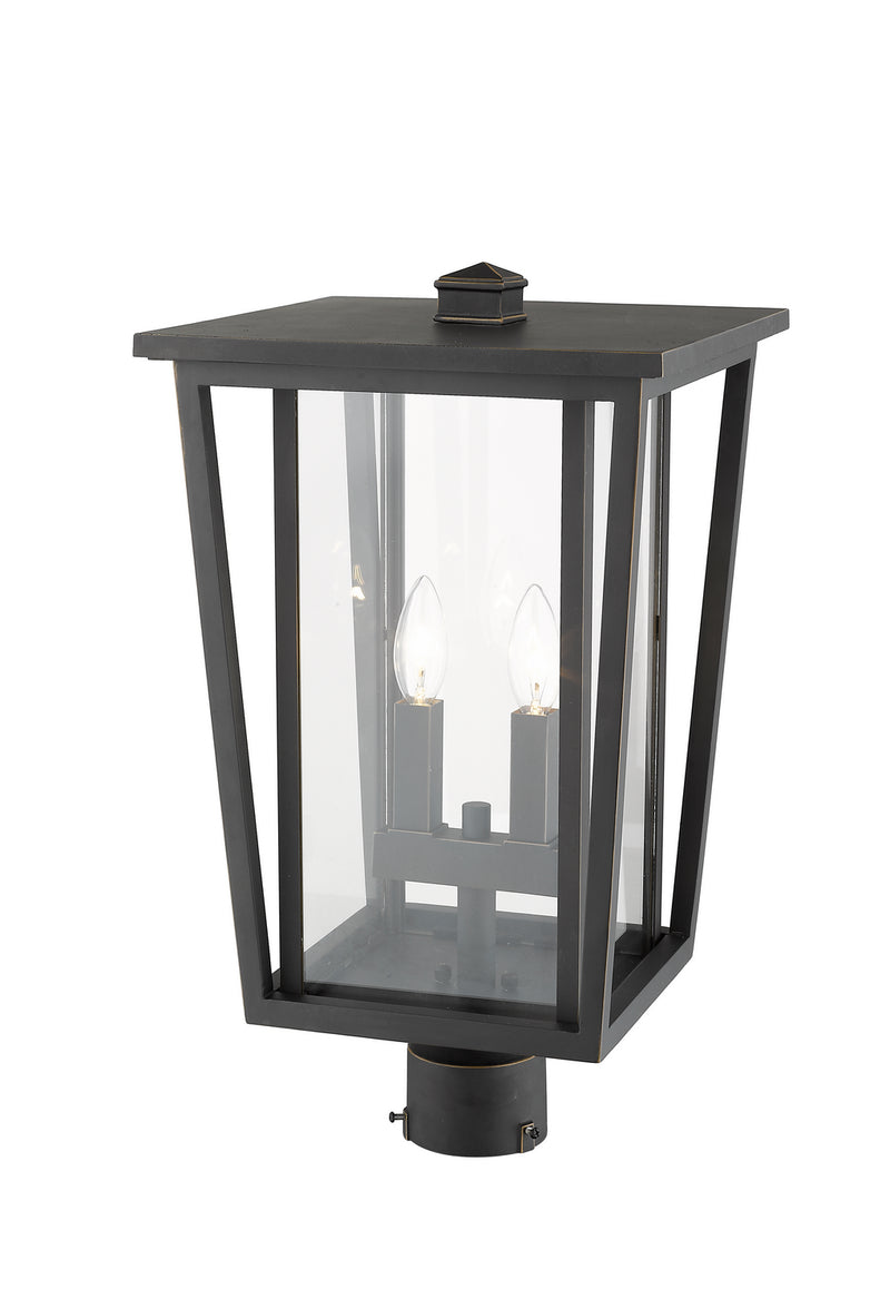 Z-Lite 571PHBR-ORB Two Light Outdoor Post Mount Fixture, Oil Rubbed Bronze