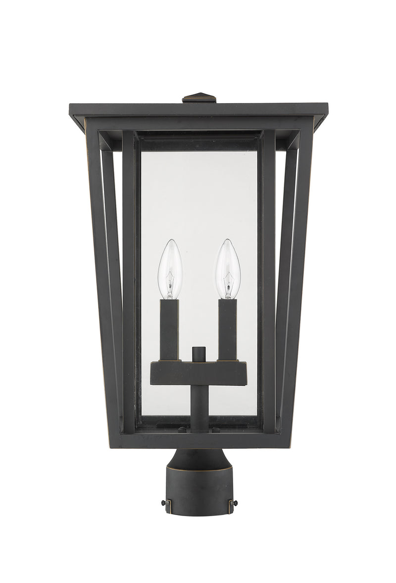 Z-Lite 571PHBR-ORB Two Light Outdoor Post Mount Fixture, Oil Rubbed Bronze