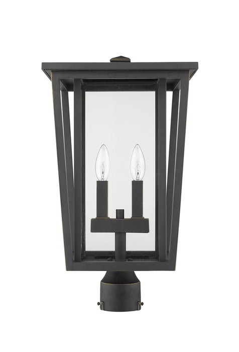 Z-Lite 571PHBR-ORB Two Light Outdoor Post Mount Fixture, Oil Rubbed Bronze