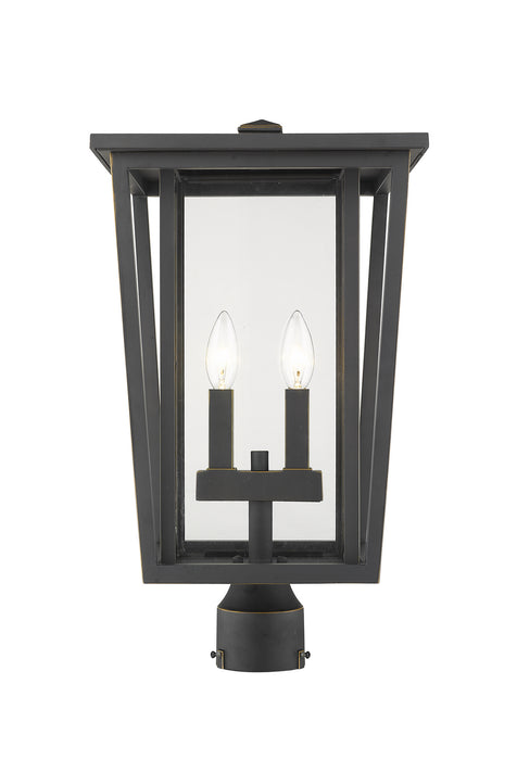 Z-Lite 571PHBR-ORB Two Light Outdoor Post Mount Fixture, Oil Rubbed Bronze