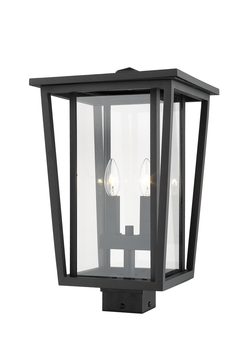 Z-Lite 571PHBS-BK Two Light Outdoor Post Mount Fixture, Black