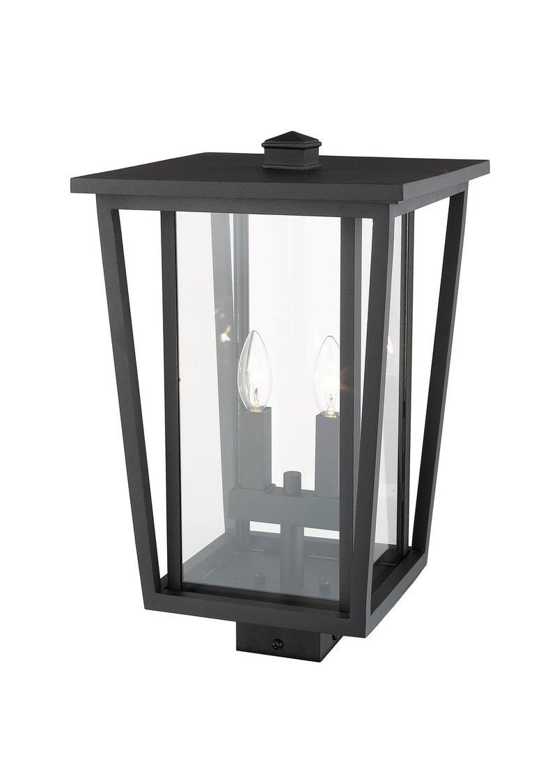 Z-Lite 571PHBS-BK Two Light Outdoor Post Mount Fixture, Black