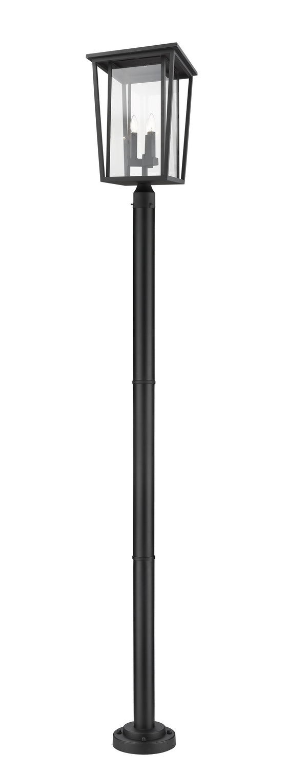 Z-Lite 571PHXLR-567P-BK Three Light Outdoor Post Mounted Fixture, Black