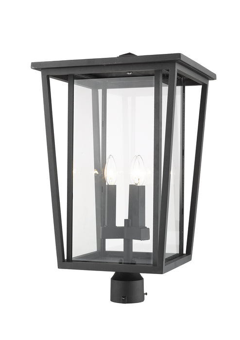 Z-Lite 571PHXLR-BK Three Light Outdoor Post Mount Fixture, Black